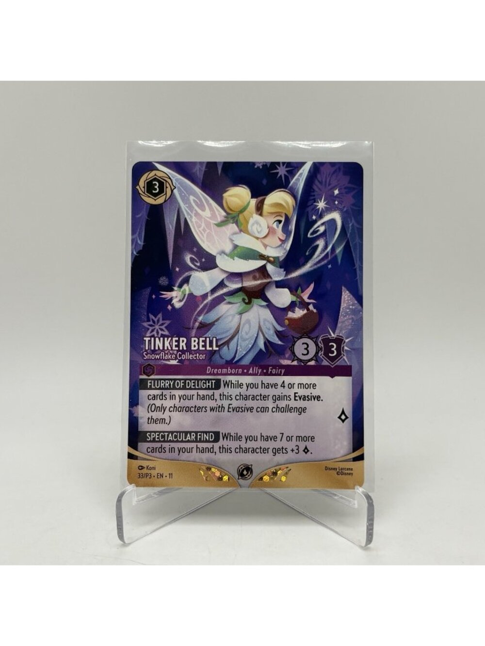 Disney Lorcana TCG Tinkerbell Snowflake Collector Promo 33/P3 Non Foil NM